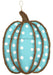 22.5"Hx16.5"L Vine/Fabric Pumpkin Lt Teal/Wht/Brn/Natural KG305636 - DecoExchange