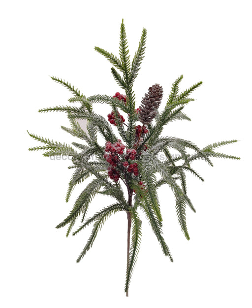 22 In Pine Berry Cone Bush W 32125 Greenery