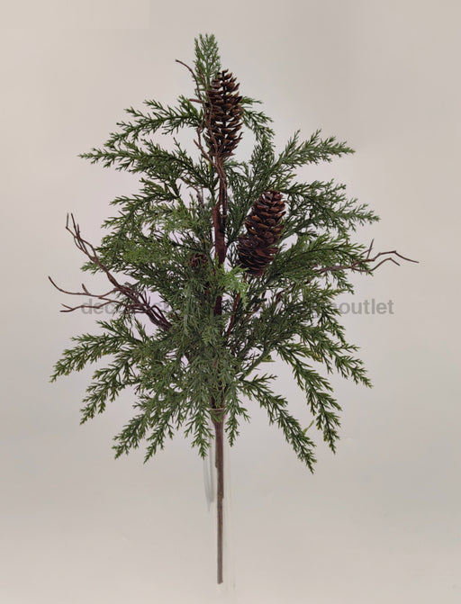22 In Pine & Cone Bush 32131 Greenery