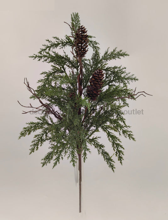 22 In Pine & Cone Bush 32131 Greenery