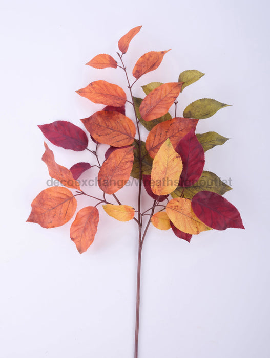 22"L Salal Leaf Spray Rust/Brown/Olive HA177395 - DecoExchange