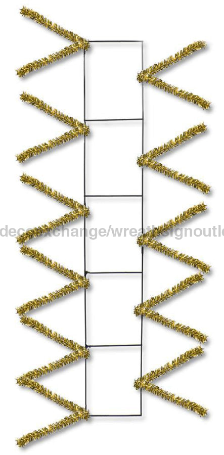 22’’Lx4’’W Wire Work Pencil Rail Metallic Gold XX759908 Base