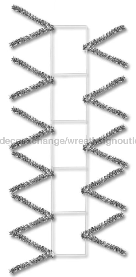 22’’Lx4’’W Wire Work Pencil Rail Metallic Silver XX759926 Base