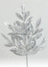 23.5"L Glitter Bay Leaf Spray Silver XS215126 - DecoExchange