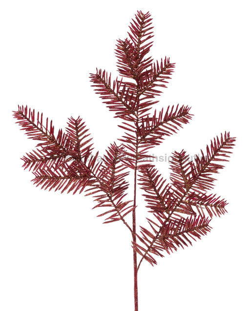 23.5’’L Washed Hemlock Spray Red/Gold XV7679E2 Pick