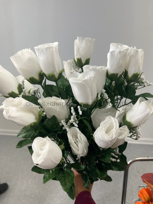 23 In Printing Rose Bud Bush X 81066-WT Pick