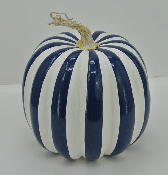 7.5 In Stripe Pumpkin 23066-BLWT