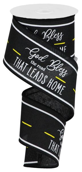2.5"X10YD God Bless the Road Black/Yellow/White RGA194902