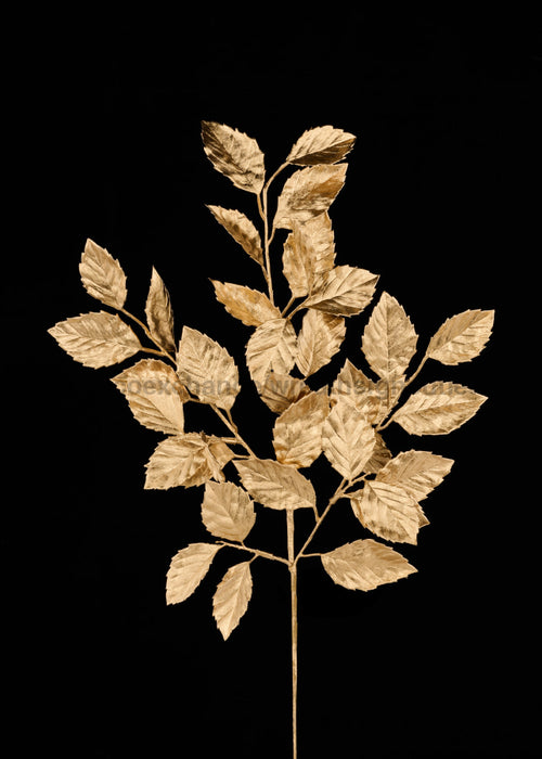 23"L Apple Leaf Spray X8 Gold XS235708 - DecoExchange
