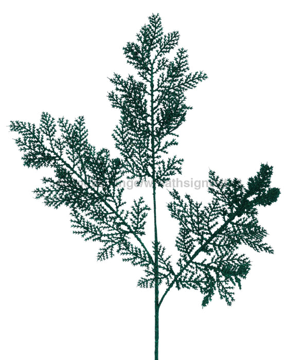 23’’L Glitter Fern Spray Hunter Green XS250412 Pick