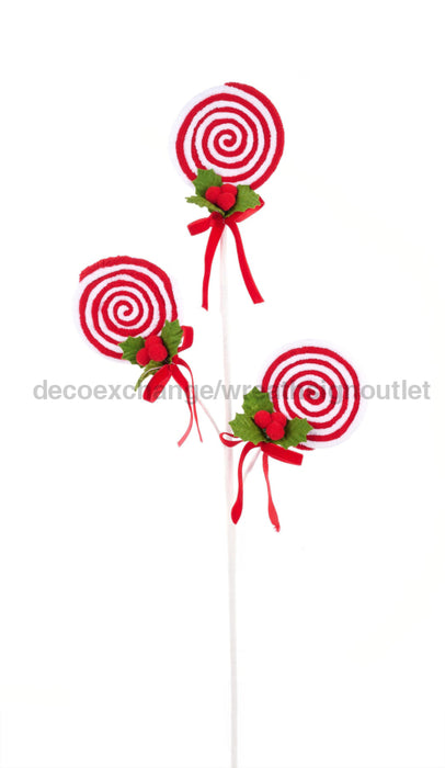 24.5’L Velvet Peppermint Spray Red/White/Green Xs127576 Pick