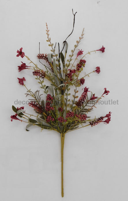24’’ In Burgandy Berry Spray - 63048-BG Greenery