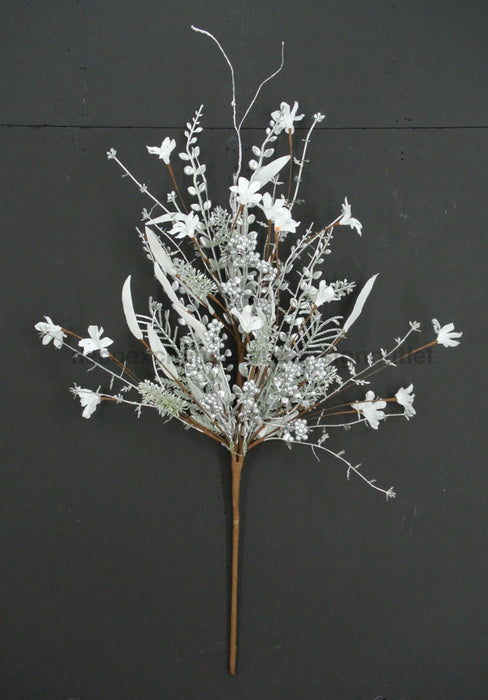 24 In Mixed Xmas Spray 63526-SILVER Greenery