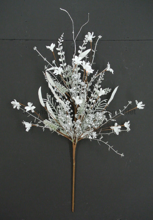 24 In Mixed Xmas Spray 63526-SILVER Greenery