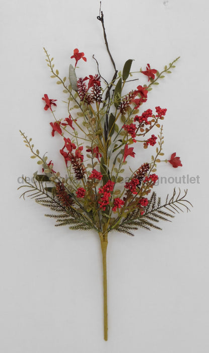 24’’ In Red Berry Spray - 63048-RD Greenery