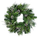 24" Juniper/Berries Mix Pine Wreath Tt Green/Whitewash Green XX8081 - DecoExchange