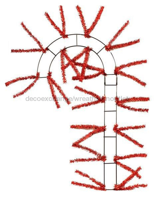 24" Pencil Work Candy Cane Red XX769924 - DecoExchange