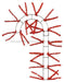 24" Pencil Work Candy Cane Red XX769924 - DecoExchange