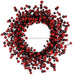 24"Dia Mixed Berry Wreath Shiny Red/Burgundy EC580930 - DecoExchange