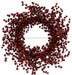 24"Dia Waterproof Berry Wreath Matte Red/Matte Burgundy EW204877 - DecoExchange
