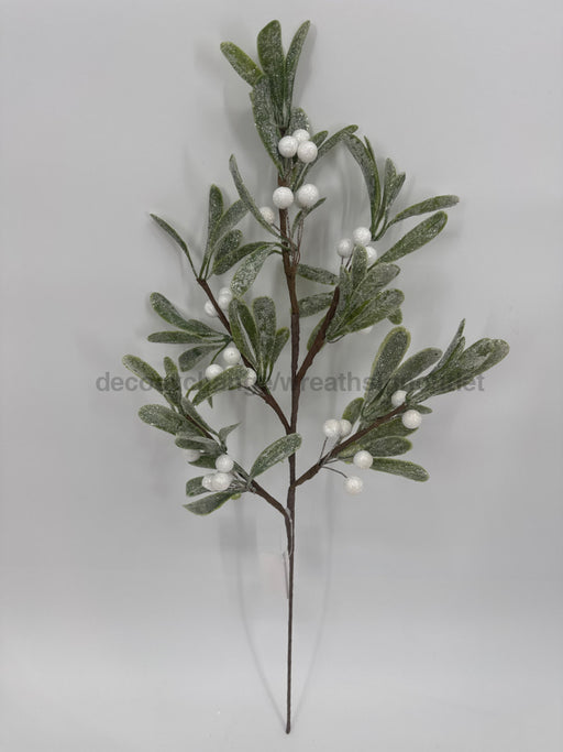 24in Frosted Mistle Toe Spray ISB71373 Greenery