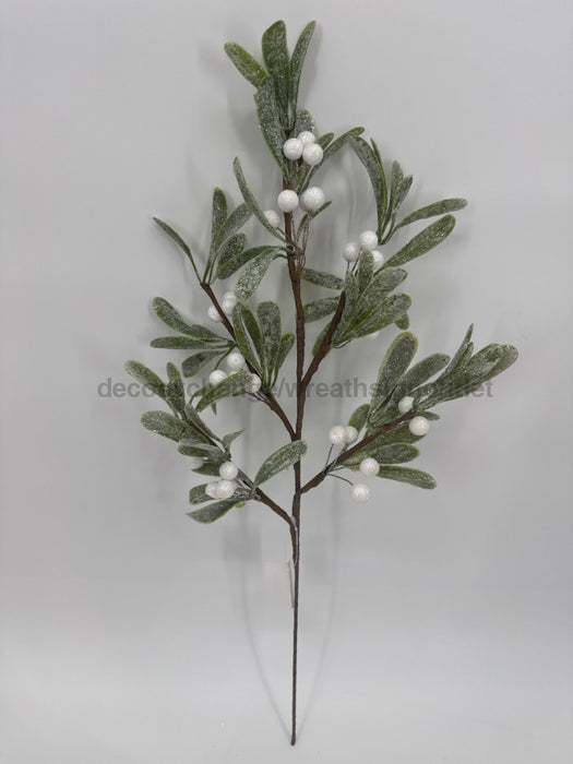24in Frosted Mistle Toe Spray ISB71373 Greenery