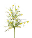 24’’L Fabric Flower/Eva Leaf/Beads Spray Yellow/Off White Fh807170 Greenery