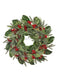 24’’Magnolia Leaf/Spruce/Cedar/Wp Berry Wreath Grrd Mtx68017-Grrd Pick