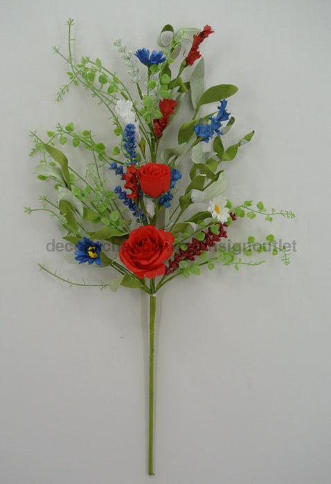 25 In Rose Larkspur Patriotic 64887 Greenery