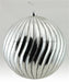 250Mm Swirl Ball S Slver W/Laser Slver Glt XY2021Q9 - DecoExchange®