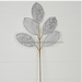 25In Spray-Beaded Metalic Velvet Magnolia Leavesx5-Silver 32251 Greenery