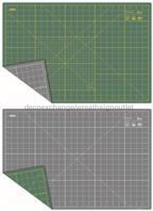 25"L X 19"W Rotary Cutting Mat - 3Mm Green/Yellow, Grey/White MD0514 - DecoExchange