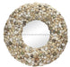 26’Dia Mixed Seashell Edged Mirror Natural/Clear Aa0374