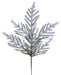 26"L Flocked Norfolk Pine/Pinecone Spray Tt Green/White XX9658 - DecoExchange