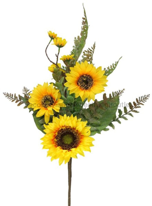 26"L Sunflower Bush Yellow/Dark Green FN1620 - DecoExchange