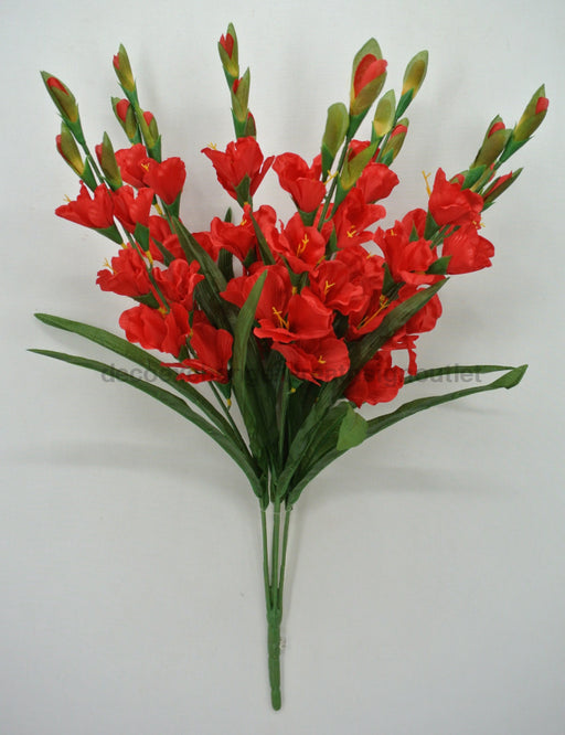 27 In Gladiolus Bush - 7 Stems 83343-RD Greenery