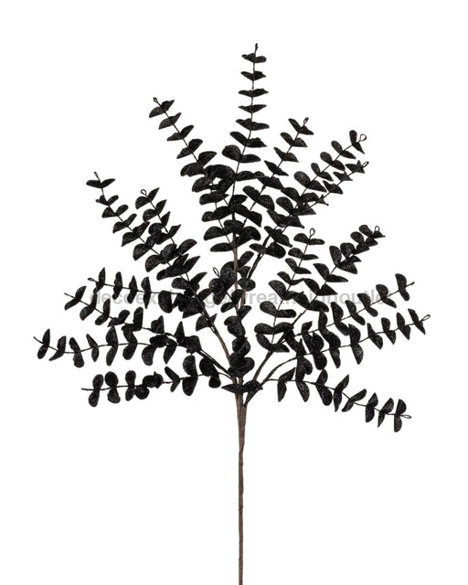 27"L Glitter Eva Eucalyptus Spray Black Xs235202 - DecoExchange