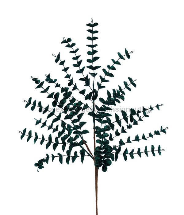 27’’L Glitter Eva Eucalyptus Spray Hunter Green XS235212 Pick