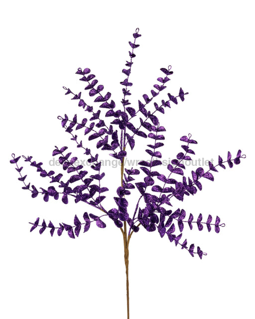 27’’L Glitter Eva Eucalyptus Spray Purple XS235223 Pick
