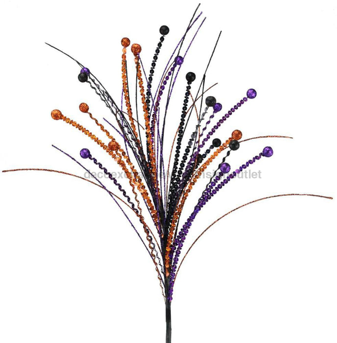 27’’L Laser Sequin/Glitter Ball Spray Purple/Black/Orange XS6177EE Pick