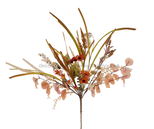 27’’L Mixed Leaf/Daisy/Berry Spray Orange/Beige/Rust HA1833 Pick