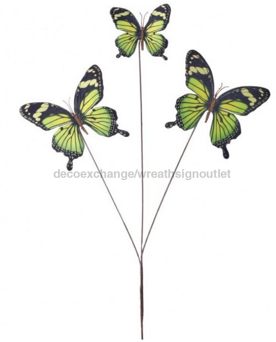 28’’ Grand Summer Butterfly Spray X3 Mtf24441-Grn Pick