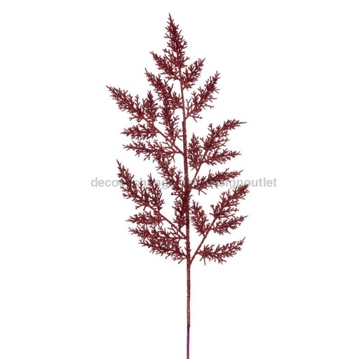 28’’ Red Onoclea Glitter Wild Huck Artificial Christmas Spray L162403 Pick