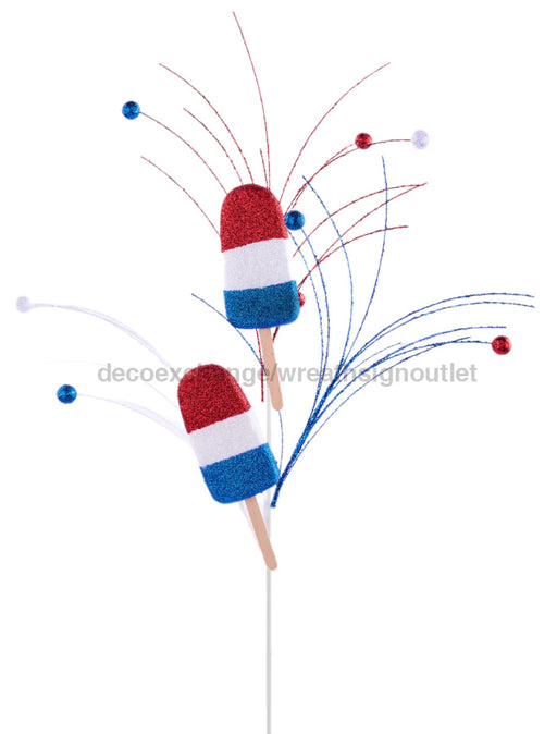 28’’L Popsicle/Fishline/Ball Spray Red/White/Blue HJ1099 Pick