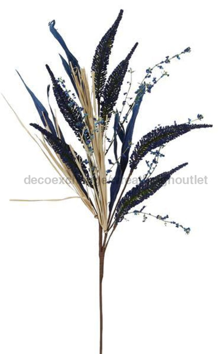 29.5"L Spike/Mini Bead Clstr/Grass Spray Blue FH796703 - DecoExchange®