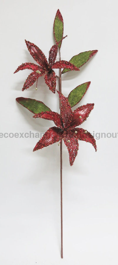 29’ Lily X 2 Spray Burgundy Tone Get-151350 Pick