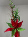 Poinsettia Curly Ball Spray H25 82253RDGN - DecoExchange®