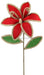 29"Oal Fabric/Jute Braid Poinsettia Stem Red XS368024 - DecoExchange