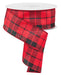 2.5"X50YD Woven Plaid Red/Black RL3214
