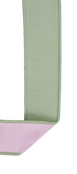 1.5" X 10YD Dupioni Fused Mint Green/White LX4033F7